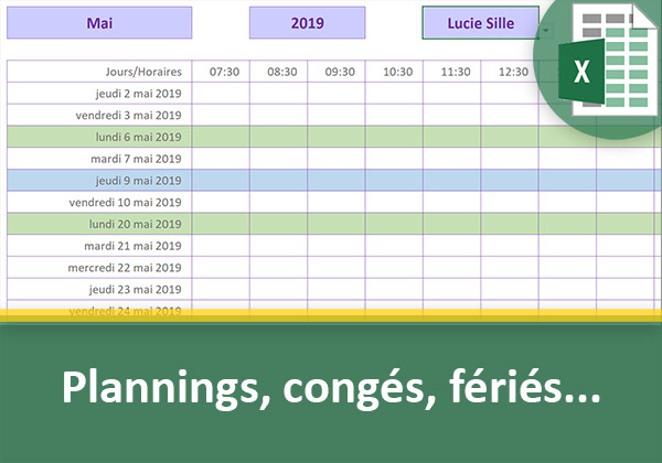 Plannings automatiques Excel pour les congés des salariés