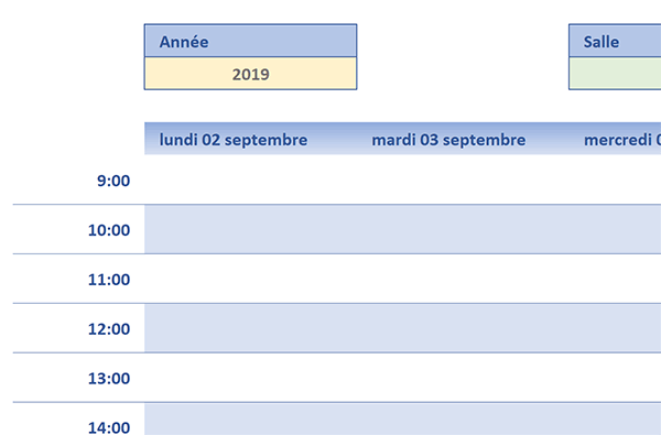 Alternance automatique des couleurs dans planning de réservation Excel par mise en forme conditionnelle