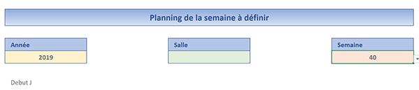 Choix année et numéro de semaine pour construire automatiquement planning Excel