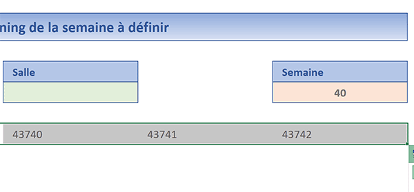 Répliquer les calculs de jours de semaine avec Excel avant formatage des cellules