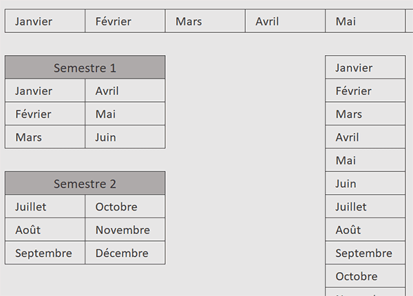 Réunir plusieurs tableaux Excel dans une liste verticale