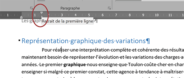 Retraits de première ligne pour remplacer les tabulations par le code VBA Word