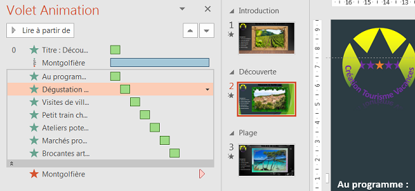 Chronologie des animations, minutage et décalage des effets PowerPoint