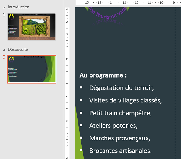 Répliquer objets et formats sur les diapositives PowerPoint