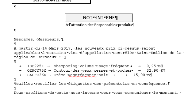 Importer un texte de fichier externe dans un document Word