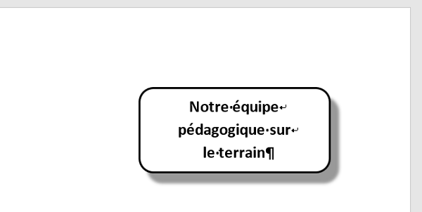 Ajouter texte dans forme personnalisée, rectangle à coins arrondis