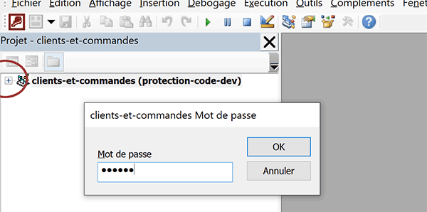 Mot de passe crypté pour accéder au code dans éditeur VBA Access