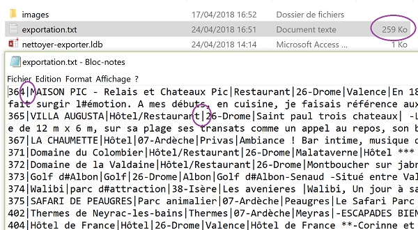 Exporter les données de base Access nettoyées par le code Visual Basic