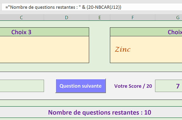 Compter le nombre de caractères dans le texte de cellule avec fonction NBCar Excel