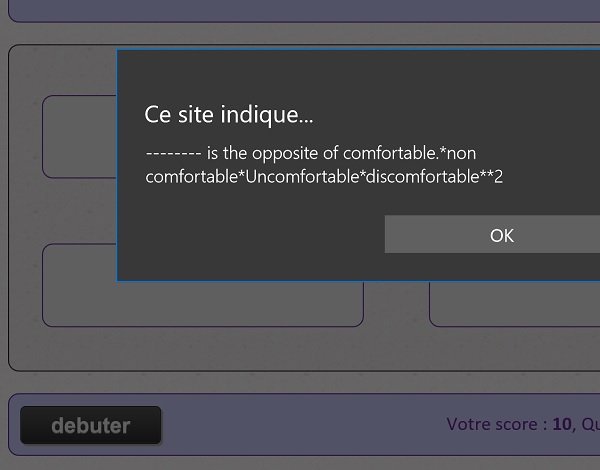 Afficher une question générée aléatoirement par code Javascript sur page Web