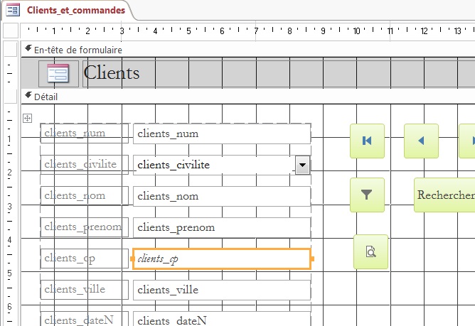 Raccourci clavier Italique pour un contrôle Access