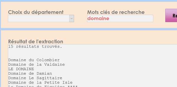 Extraction information de base de données sur formulaire Access avec code Visual Basic