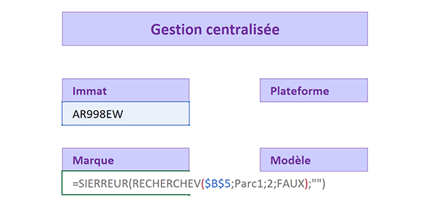 Afficher formule pour extraire les données dans sa cellule Excel