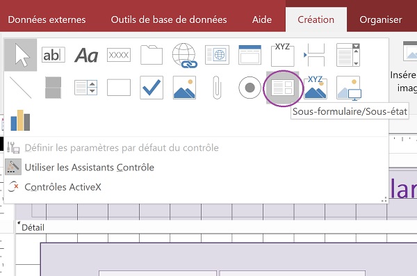 Insérer un sous formulaire pour lier dynamiquement les données par requête