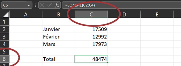 Classeur Excel à partir duquel importer les données de synthèse