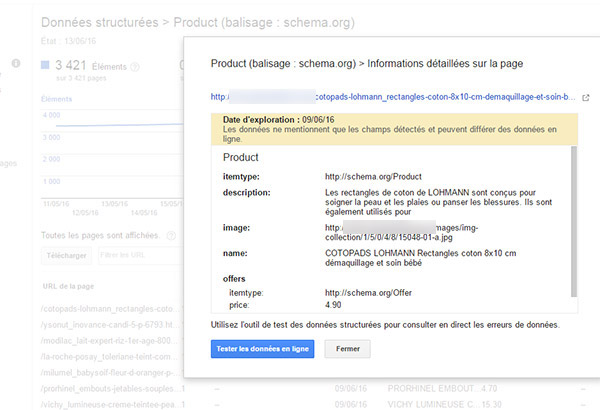 Données structurées, schema Google Search