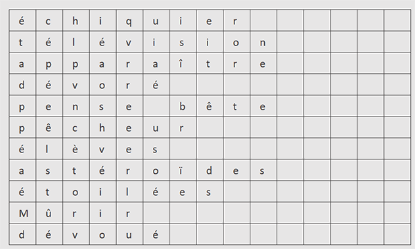 Séparer les lettres des mots par formule Excel