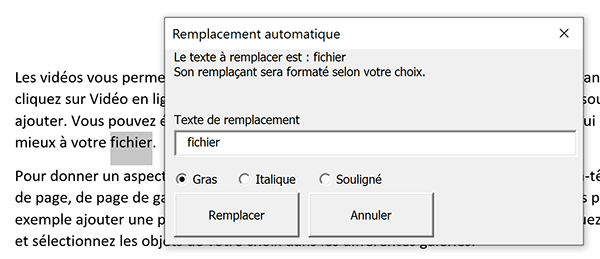 Afficher le texte sélectionné dans la zone de texte du formulaire VBA Word