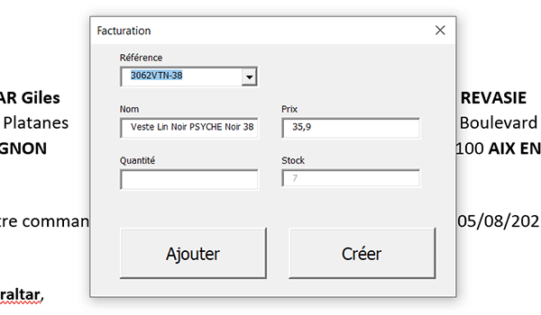 Importer les données Access attachées à la référence choisie depuis un formulaire VBA Word