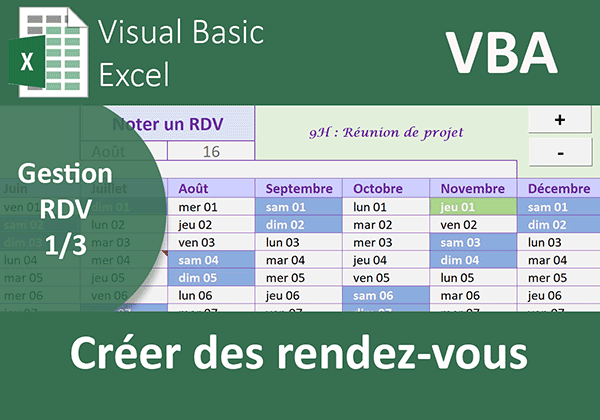 Insérer automatiquement de nouveaux rendez-vous sur un calendrier Excel avec le code Visual Basic