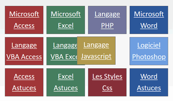 Changer emplacement des calques Html à la souris grâce aux styles CSS et au code JQuery