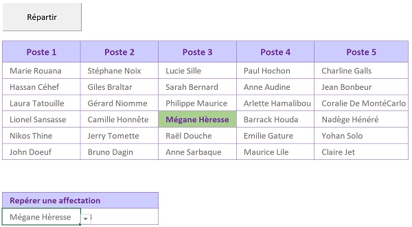 Repérage automatique par mise en forme dynamique dans tableaux Excel