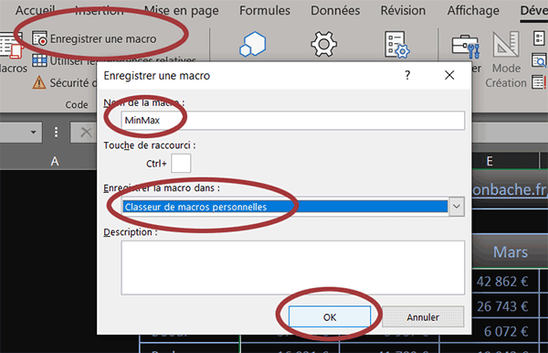 Enregistrer une macro avec Excel