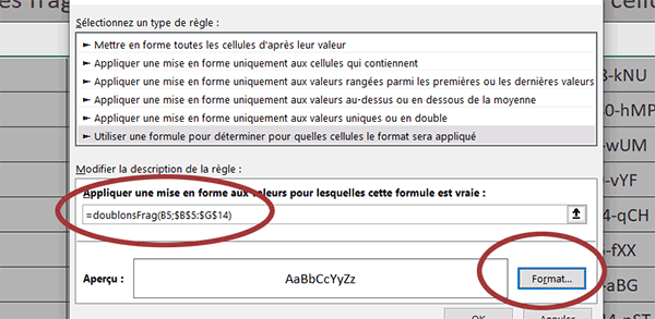 Fonction VBA dans mise en forme conditionnelle Excel