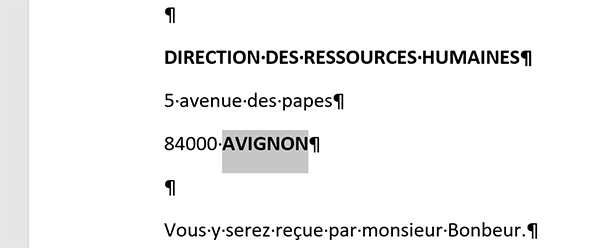 Sélection rapide de mots dans Word et modification de casse au clavier