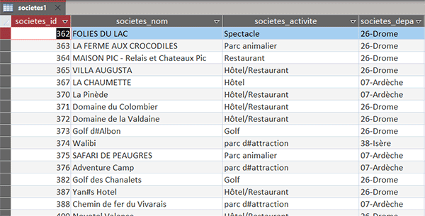 Données de table Access à consolider à la suite dans un fichier CSV en VBA