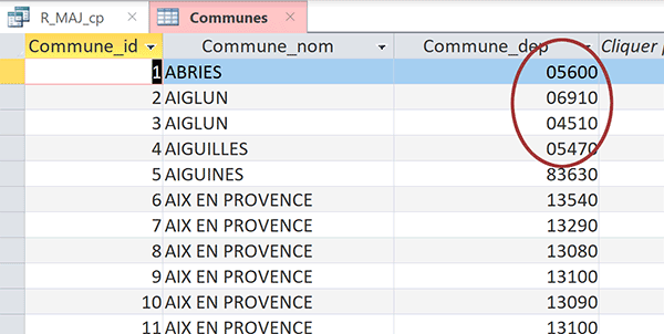 Automatiser la correction des enregistrements de table Access par requête mise à jour avec critère