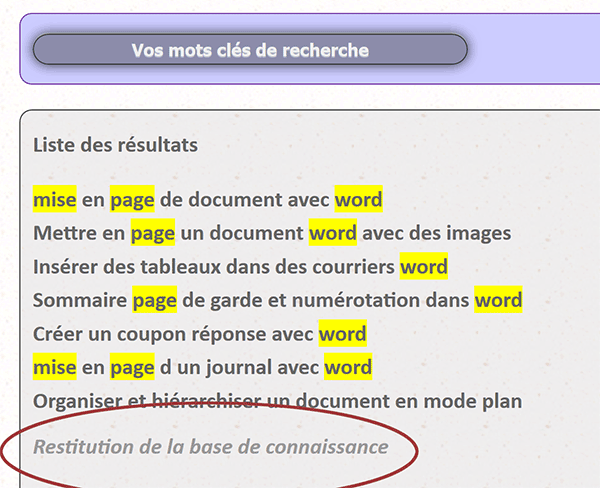 Restituer les informations du serveur stockées sur le disque dur pour ne pas attaquer les bases de données MySql