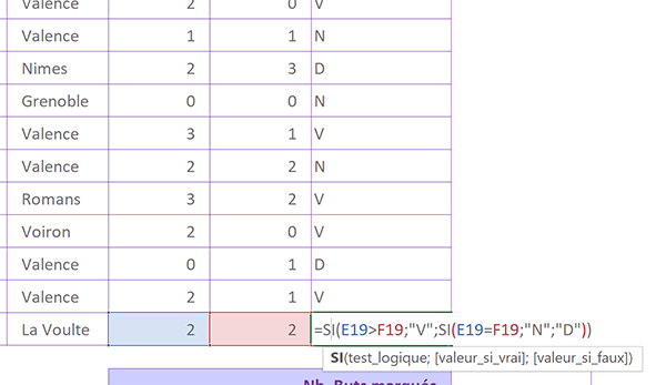 Reproduire automatiquement la logique du calcul conditionnel Excel sur la hauteur du tableau par double clic