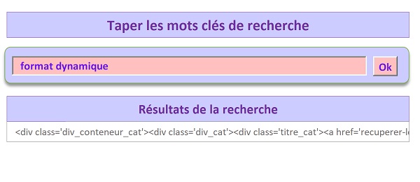 Résultats de recherche par saisie semi-automatique en Visual Basic Excel
