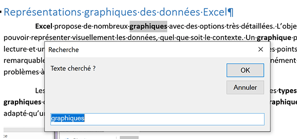 Boîte de dialogue VBA Word pour formater le texte sélectionné dans tout le document