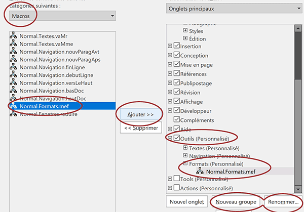 Créer un bouton de macro VBA Word pour formater automatiquement les mots clés du document