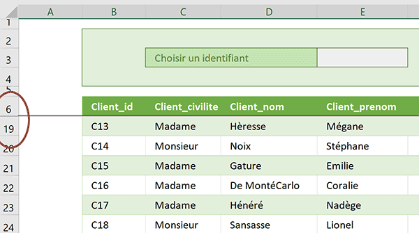 Figer les volets dans tableaux longs Excel pour conserver visibles entêtes de colonne au déplacement