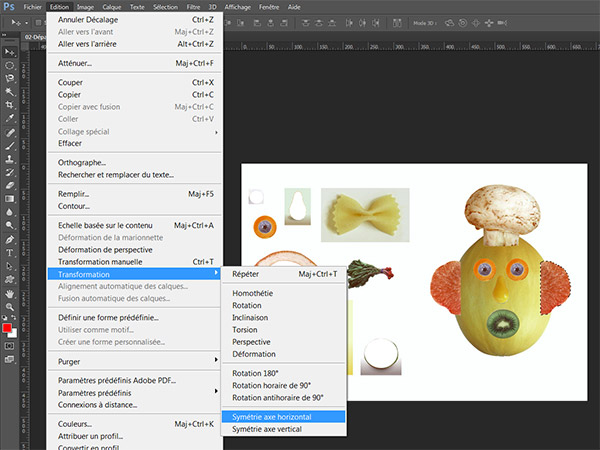 Symétrie image Photoshop