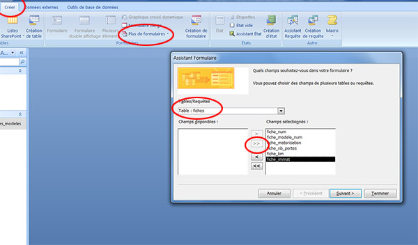 Assistant formulaire Access