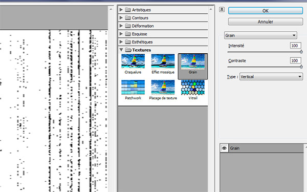 Filtre texture grain sur arrière plan