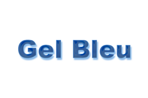 Effet Gel bleu sur un texte