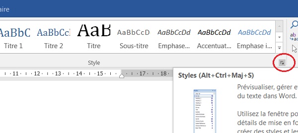 Styles de mise en forme par défaut de Word