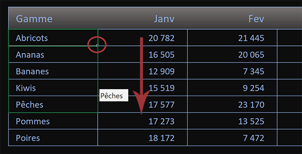 Listes personnalisées de textes reproduites automatiquement avec Excel