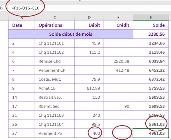 Repérer les cellules impliquées dans une formule Excel dynamique