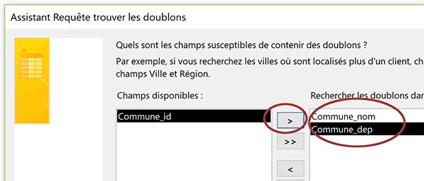 Assistant requête Access pour repérer les doublons sur plusieurs champs à la fois