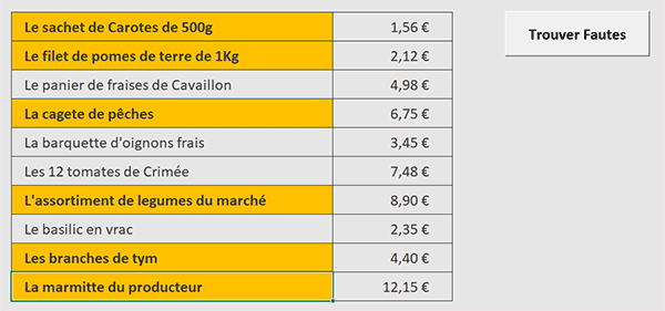 Repérer en couleur toutes les cellules des fautes d-orthographe en VBA Excel