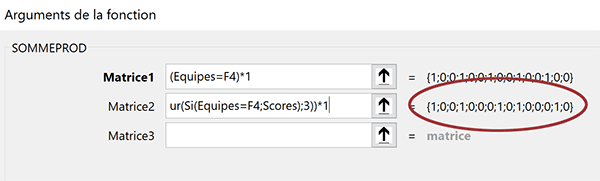 Recouper des matrices conditionnelles avec la fonction Excel SommeProd