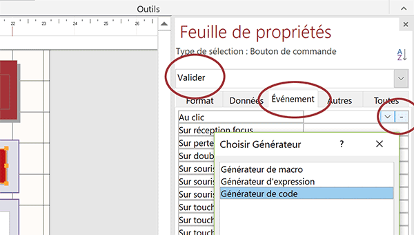 Réglages pour déclencher un code VBA au clic sur un bouton de formulaire