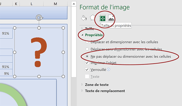 Propriété image Excel pour ne pas être redimenssionée avec la cellule