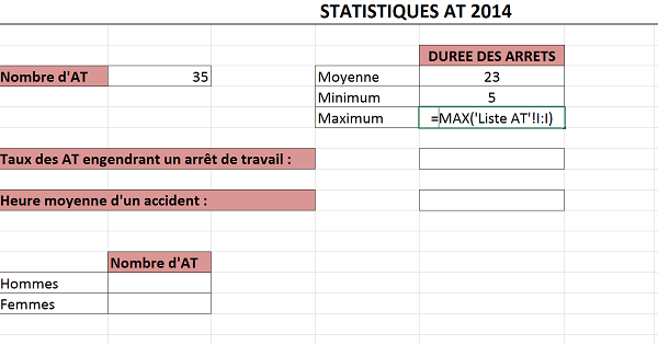 Fonctions Excel statistiques dynamiques appliquées sur intégralité de colonne